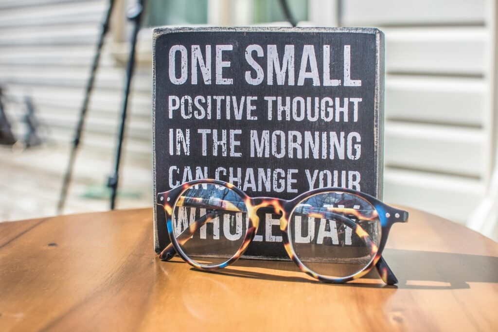 Positive mindset sign
